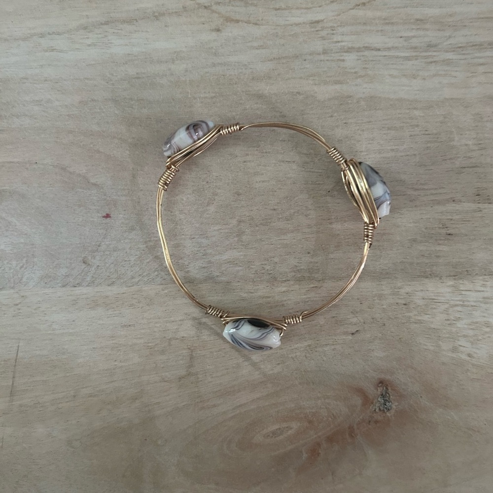 Artisan Gold and Brown Bracelet